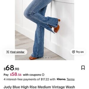 Judy Blue Flare Jeans in Classic Blue